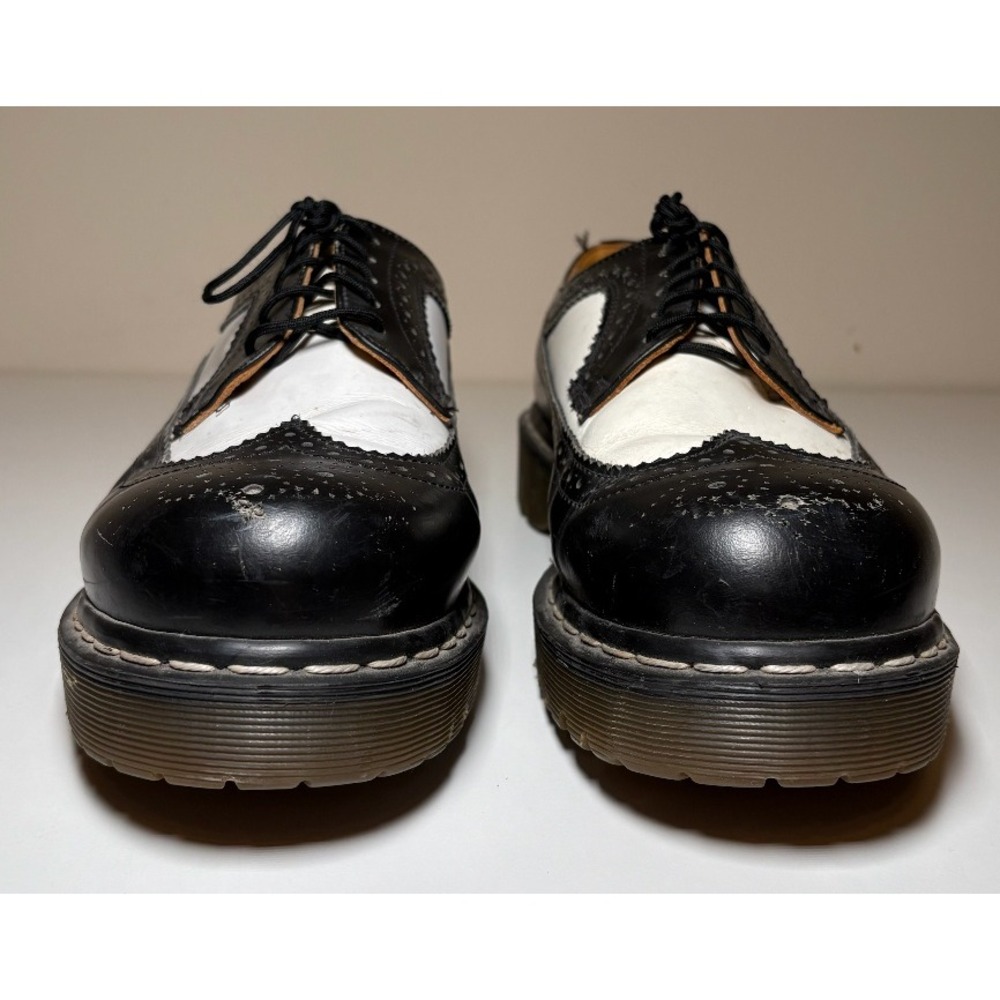 Dr. Martens England Rare Vintage Black White Brogue Oxfords Wingtips | Men's 9 - Picture 12 of 12